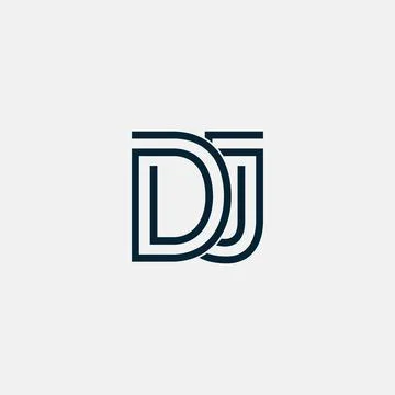 Professional Innovative Initial DJ logo. Minimal elegant Monogram. Premium Bu 스톡 일러스트