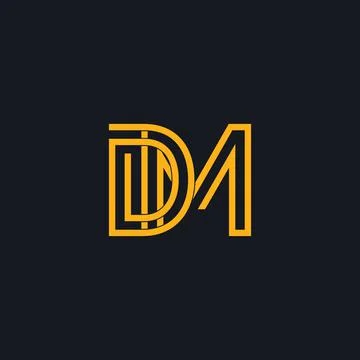 Professional Innovative Initial DM logo. Minimal elegant Monogram. Premium Bu 스톡 일러스트