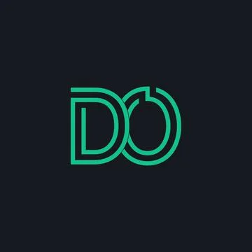 Professional Innovative Initial DO logo. Minimal elegant Monogram. Premium Bu Stock Illustration