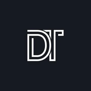 Professional Innovative Initial DT logo. Minimal elegant Monogram. Premium Bu Stock Illustration