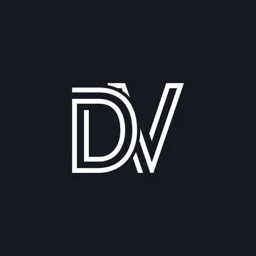 Professional Innovative Initial DV logo. Minimal elegant Monogram. Premium Bu Stock Illustration