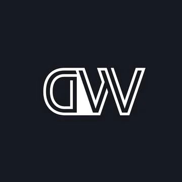 Professional Innovative Initial DW logo. Minimal elegant Monogram. Premium Bu 스톡 일러스트
