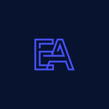 Professional Innovative Initial EA logo. Minimal elegant Monogram. Premium Bu 스톡 일러스트
