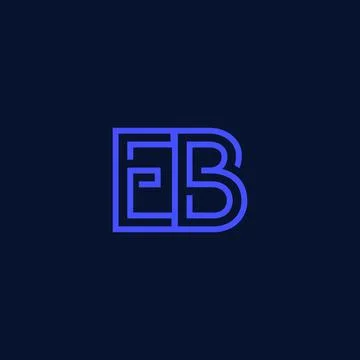 Professional Innovative Initial EB logo. Minimal elegant Monogram. Premium Bu Stock Illustration