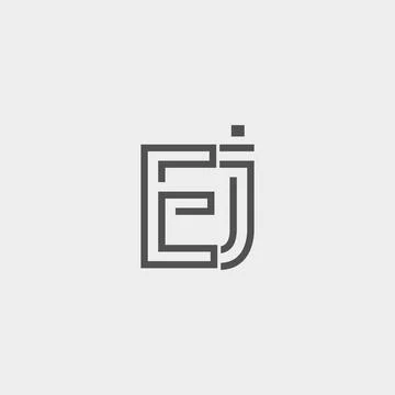 Professional Innovative Initial EJ logo. Minimal elegant Monogram. Premium Bu Stock-Illustration