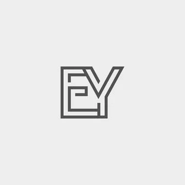 Professional Innovative Initial EY logo. Minimal elegant Monogram. Premium Bu 스톡 일러스트