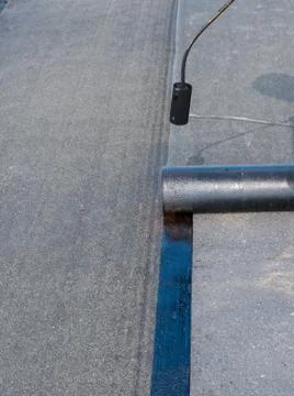Professional installation of waterproofing Foto stock