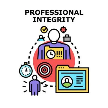 Professional integrity concept vector illustration with people Stock Illustration