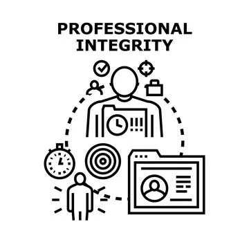 Professional integrity concept vector illustration with people Stock Illustration
