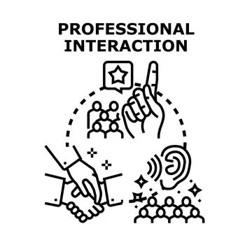 Professional interaction vector concept illustrating a hand shaking another,  Stock Illustration