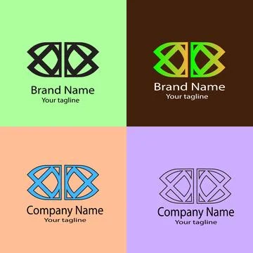 Professional Intersection/Bin/Enigma/Riddle/Maze Logo Design Stock Illustration