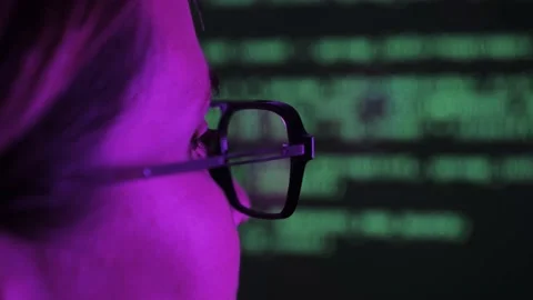 Professional IT programmer working on computer. Developing software and hardware Video stock 231299170