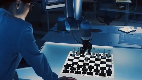 Professional Japanese Development Engineer is Testing an Artificial Intelligence Stock Footage 105348868