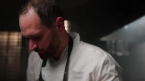 A Professional Kitchen Head Chef At Work Stock Footage 280105083