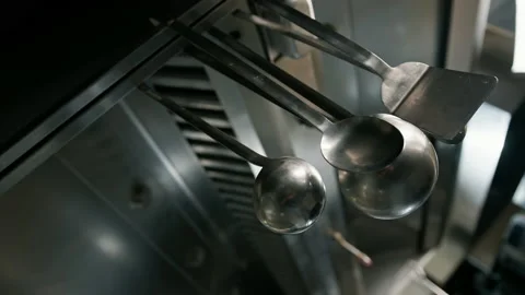 Professional kitchen in the hotel restaurant kitchen utensils interior Culinary Stock Footage 237887586