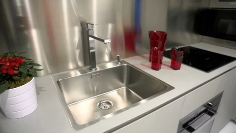 Professional kitchen on a yacht. Stock Footage 89194653