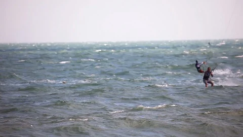Professional Kitesurfing tricks Stock Footage 115125517