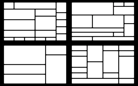 Professional layout grid template pack for web UI, UX, and app design project Stock Illustration
