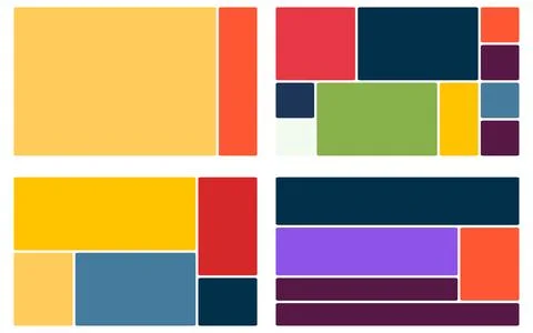 Professional layout grid template set for magazine, brochure, and poster desi Stock Illustration