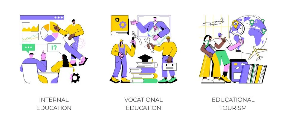 Professional learning abstract concept vector illustrations. Stock Illustration