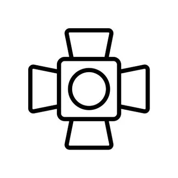 Professional led spotlight icon vector outline illustration Ilustración de archivo