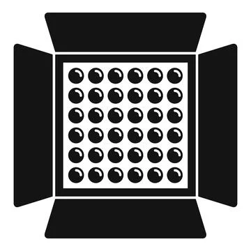 Professional led stage light icon for studio production Stock Illustration