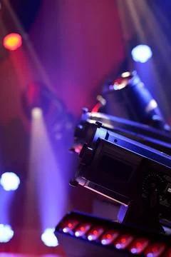 Professional LED stage lighting instruments Stock Photos