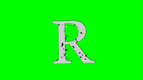 Professional Letter Dynamic Green Screen Element Stock Footage 336892811