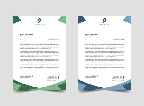 Professional letterhead template design fully editable Illustrazione stock