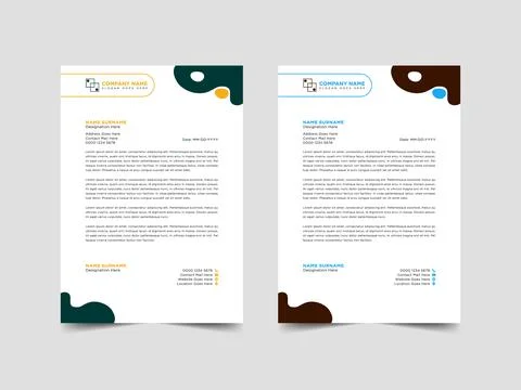 Professional letterhead template design vector illustration Stock Illustration