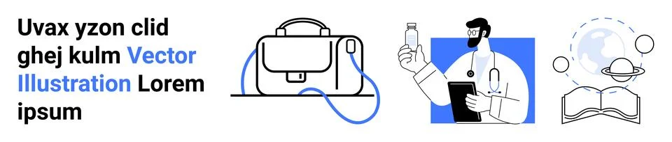 Professional Lifestyle Elements and Objects for Versatile Digital Use Stock Illustration