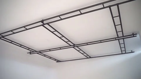 Professional lighting ceiling rail system used together with cyclorama, rail Stockbeeldmateriaal 259840785