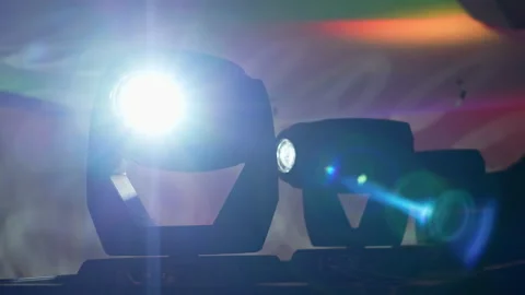 Professional lighting devices, lighting equipment on the stage. Stock Footage 237462023