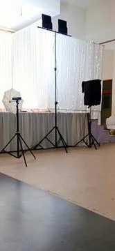 Professional Lighting Setup for Events 스톡 사진