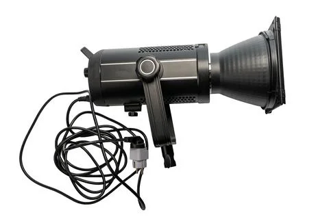 Professional lighting setup for video shooting in a studio environment Stock-Fotos