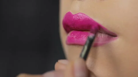 Professional Lips Make-up Stock Footage 60229214