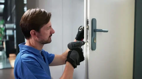 Professional Locksmith Services By Skilled Stock Footage 318326595