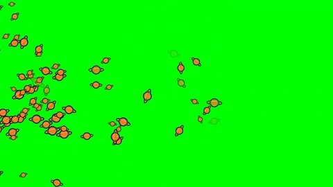 Professional Lot Falling Green Screen Element Video stock 337397908