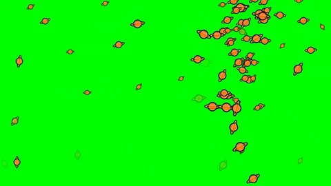 Professional Lot Looping with Oranges Green Screen Element Video stock 337397904