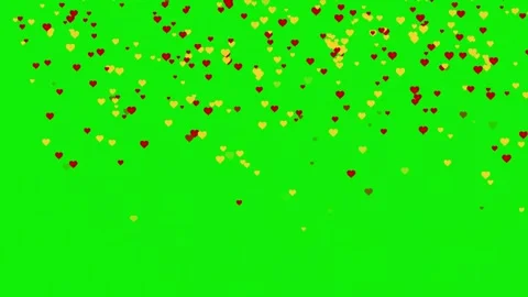 Professional Lots Looping with Hearts Green Screen Element Video stock 337045731