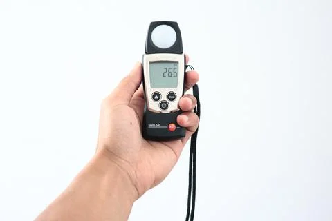 Professional luxmeter for measuring light. for measuring light intensity Stock Photos