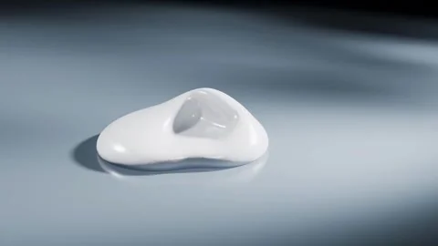 Professional Macro Shot of Moisturizing Lotion Sample on Soft Blue Surface. Stock Footage 335507841