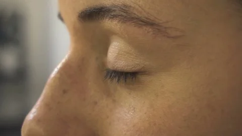 Professional make-up artist making face makeup art. Make up and fashion concept Stock Footage 77677827