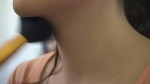 Professional make-up artist making face makeup art. Make up and fashion concept Stock Footage 79062574