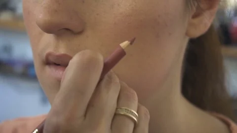 Professional make-up artist making face makeup art. Make up and fashion concept Stock Footage 79063109