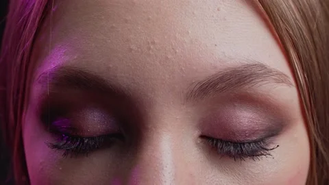 Professional make up. Stock Footage 148143508