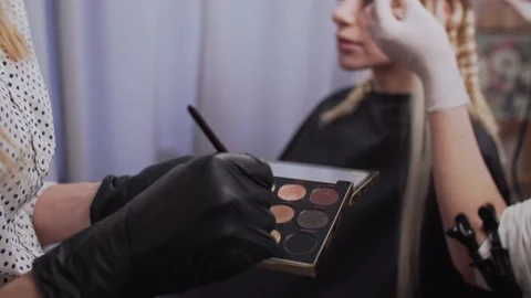 Professional make up. Stock Footage 156745058