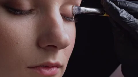 Professional make up. Stock Footage 156805759