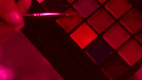 Professional make-up palette at work Stock Footage 231056633