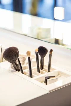 Professional make-up set, closed-up Stock Photos